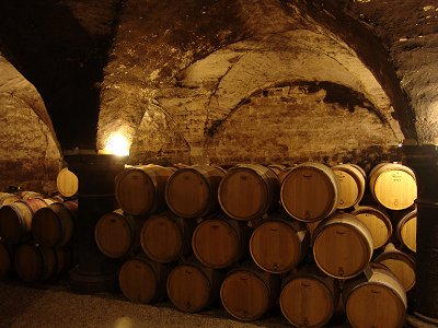 cellar of the manoir de la perriere