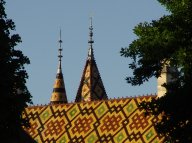 clored roofline of the hospices de beaune